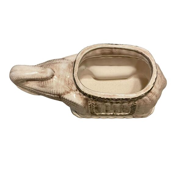 Vintage 1976‎ Handmade Ceramic Elephant Vase Decor - Picture 4 of 10